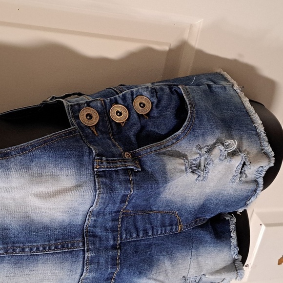 Dungaree Parisian Collection Shorts Bib Overalls Size 7 - Picture 3 of 8